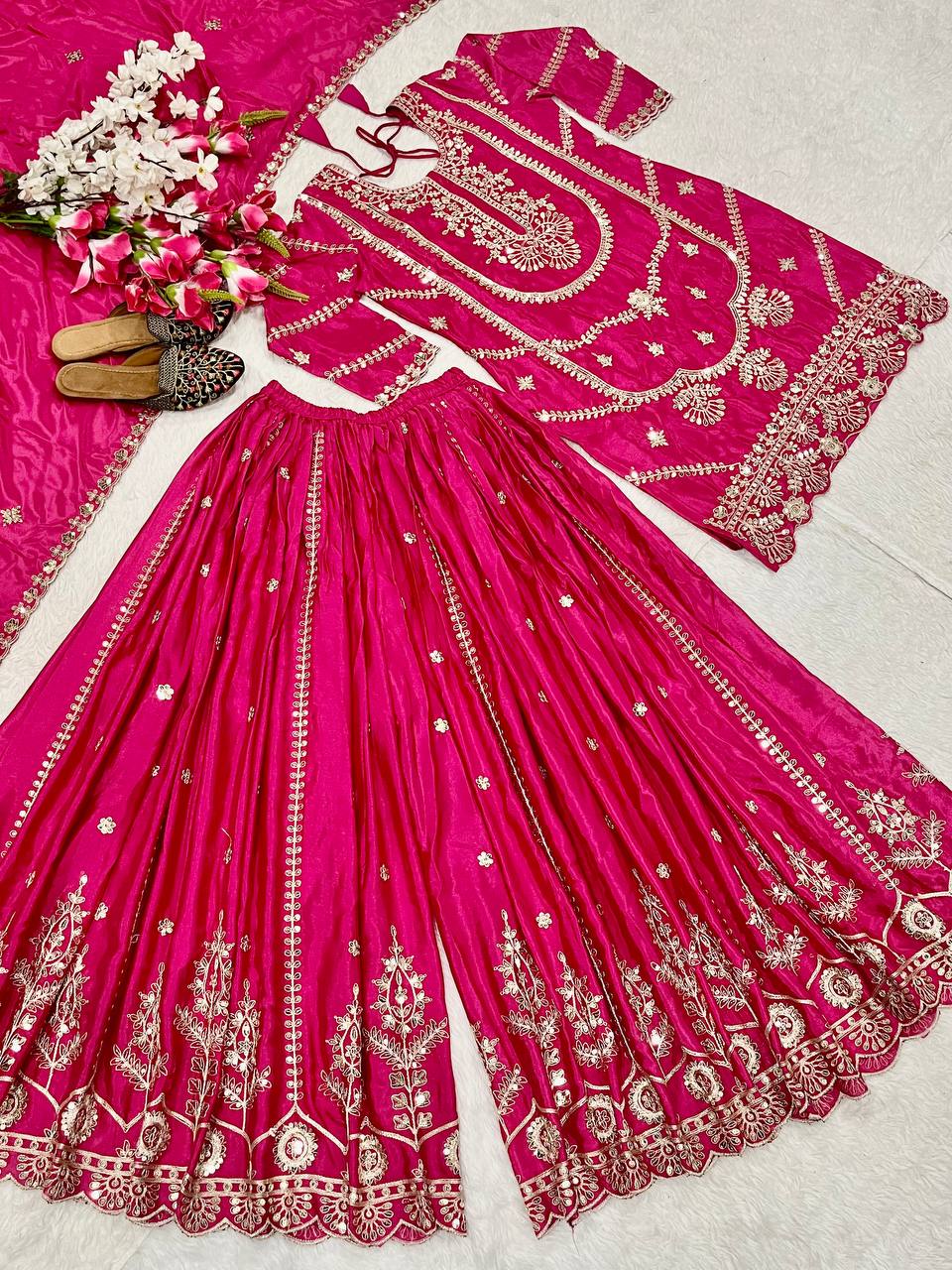 The Rani Pink Ceremonial Heritage Gharara